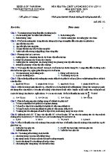Đề kiểm tra chất lượng học kỳ II môn Vật lý Lớp 11 - Mã đề 112 - Năm học 2018-2019 - Trường THPT Lê Quý Đôn
